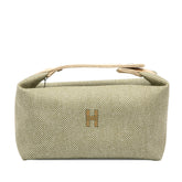 エルメス ブリッドアブラックGM ハンドバッグ カーキグリーン シルバー金具 キャンバス レディース HERMES 【中古】